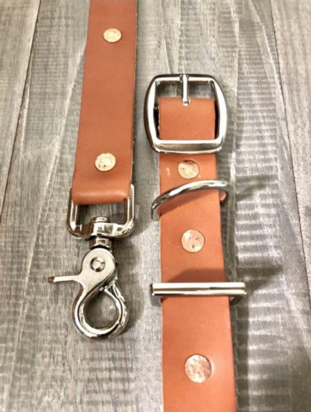Tan Leather Dog Leash | Taza Leather Made in USA