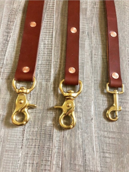 Brown Leather Dog Leash | Taza Leather Made in USA