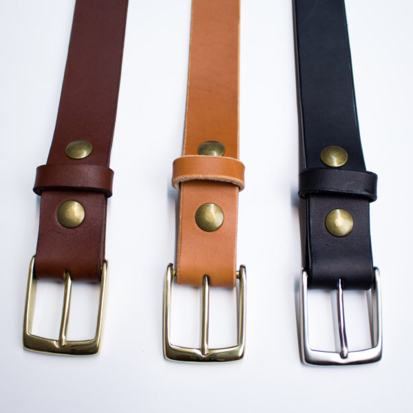 Men's Black Leather Belt | Men’s Black Leather Dress Belt