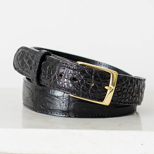Black Alligator Belts