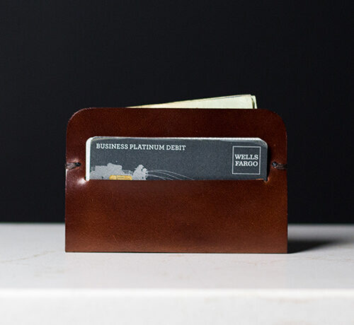 Benjamin Brown Minimalist Leather Wallet | Taza Leather made in the USA