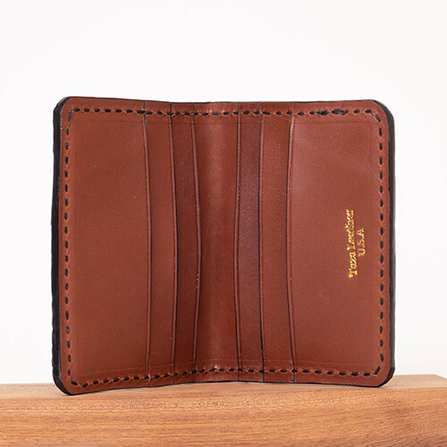 Alligator Vertical Card Holder with Money Clip