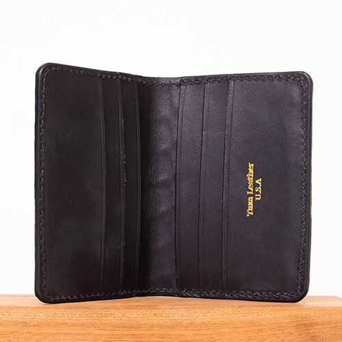 Black bifold Card Holder | Taza Leather