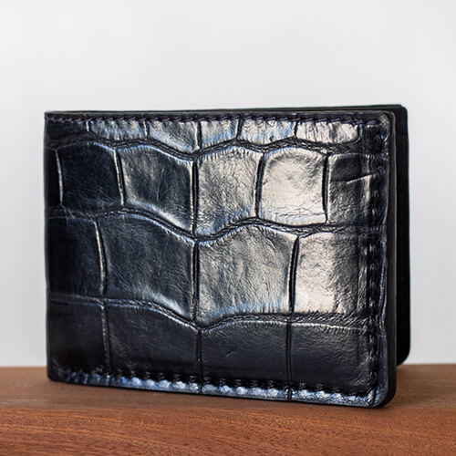 Black Alligator Bifold Wallet