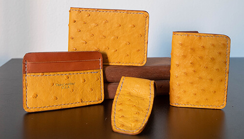 Ostrich Wallet Classic Bifold Tuscan Yellow
