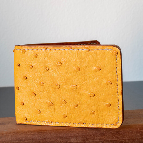 Ostrich Wallet Classic Bifold Tuscan Yellow