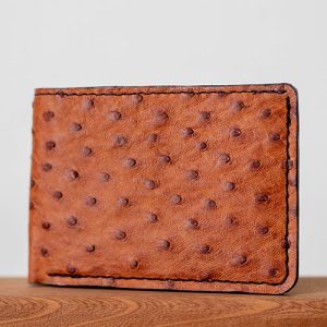 Ostrich Wallet - Brown Bifold