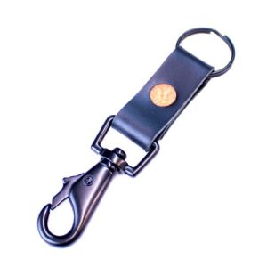 Black Leather Keychain