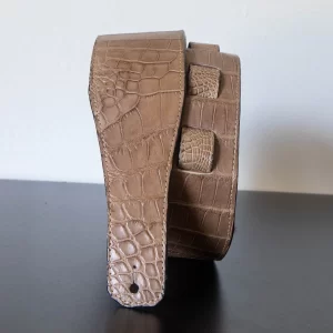 Tobacco Alligator Guitar Strap