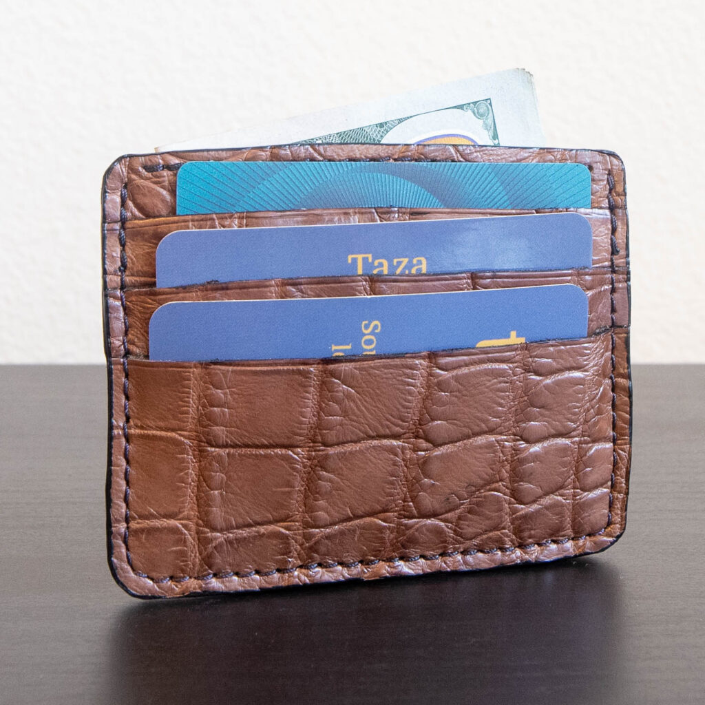 Tango Tobacco Nile Crocodile Card Holder – RFID Wallet