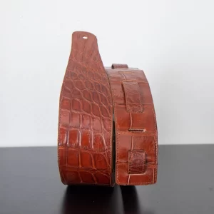 Alligator Guitar Strap Cognac