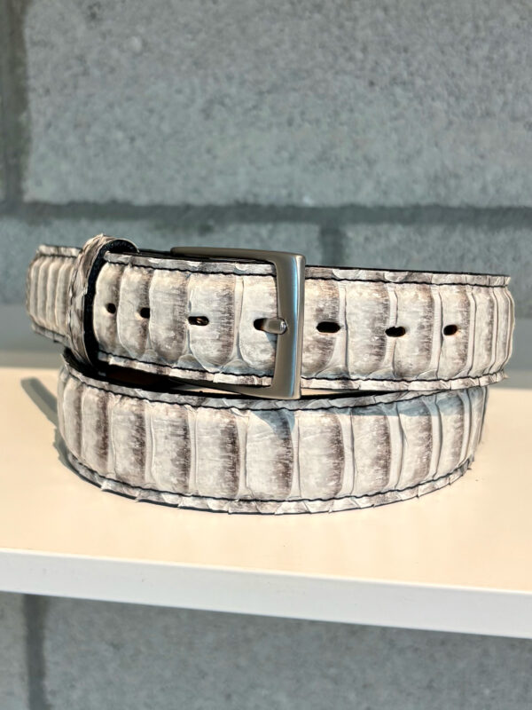 Natural Python Skin Belt – Handmade Exotic Snake Belt - Image 5