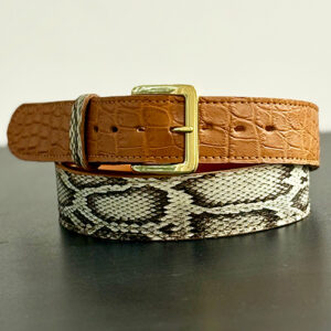Brandy Crocodile and Burmese Python Belt