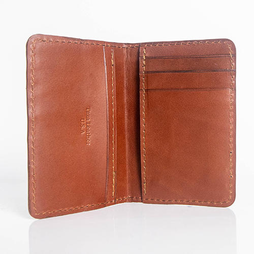 Brown Crocodile Front Pocket Wallet.