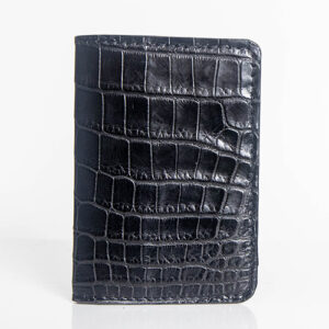 Black Crocodile Front Pocket Wallet