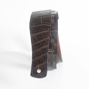 Brown Alligator Guitar Strap 3 Inches wide