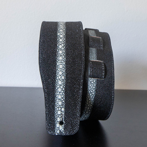 Black Stingray Guitar Strap – Handmade Exotic Leather Strap