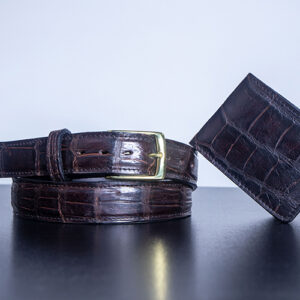 Premium Sport Rust Classic Bifold Wallet – Alligator Skin Inside & Out