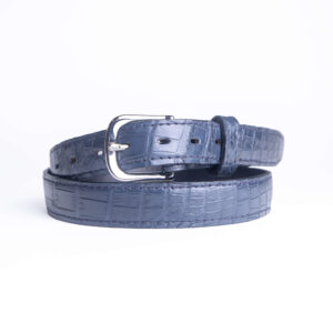 deep navy blue alligator belt