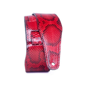 Red Python Guitar Strap