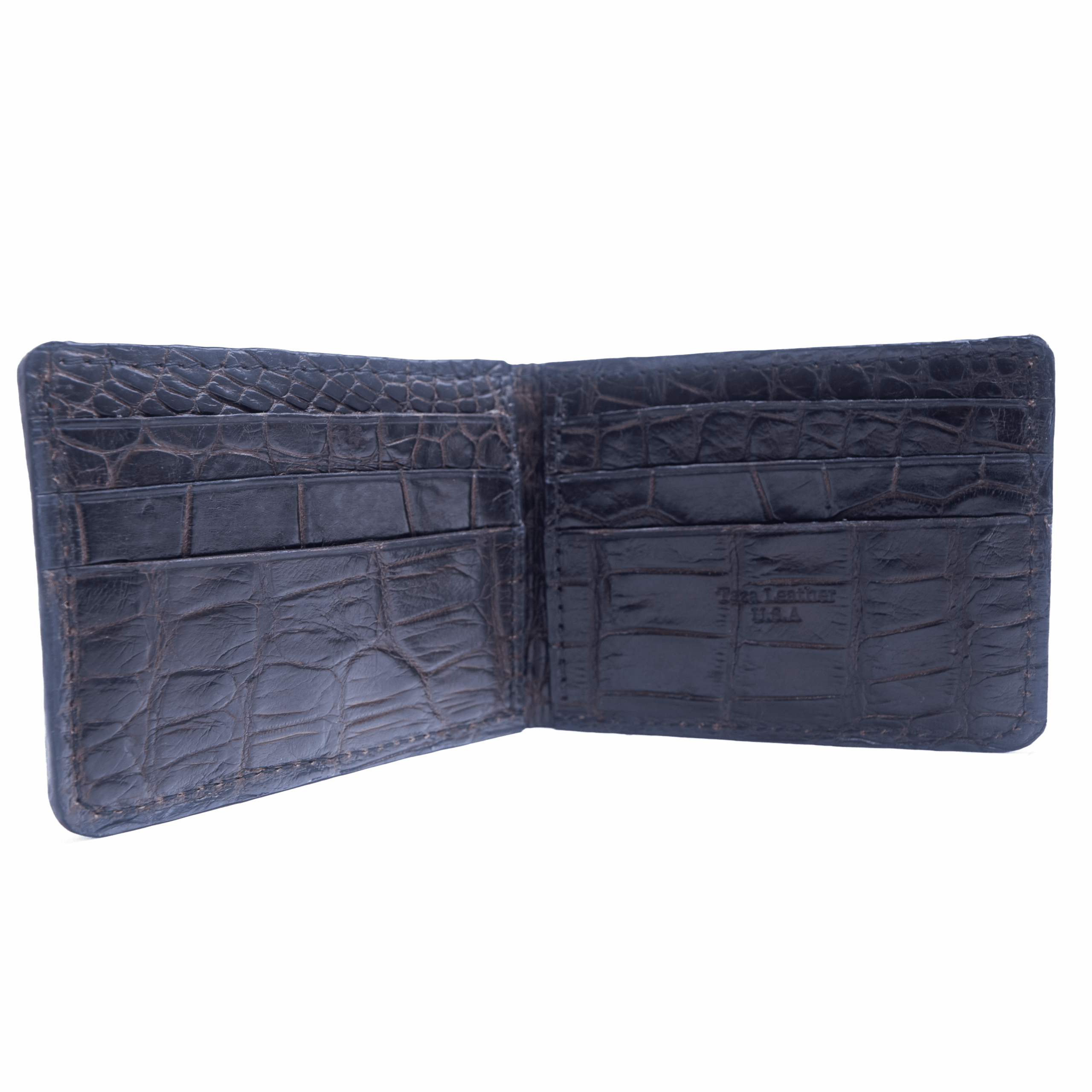 Orlando- Premium Brown Alligator - Bifold Wallet - Image 3
