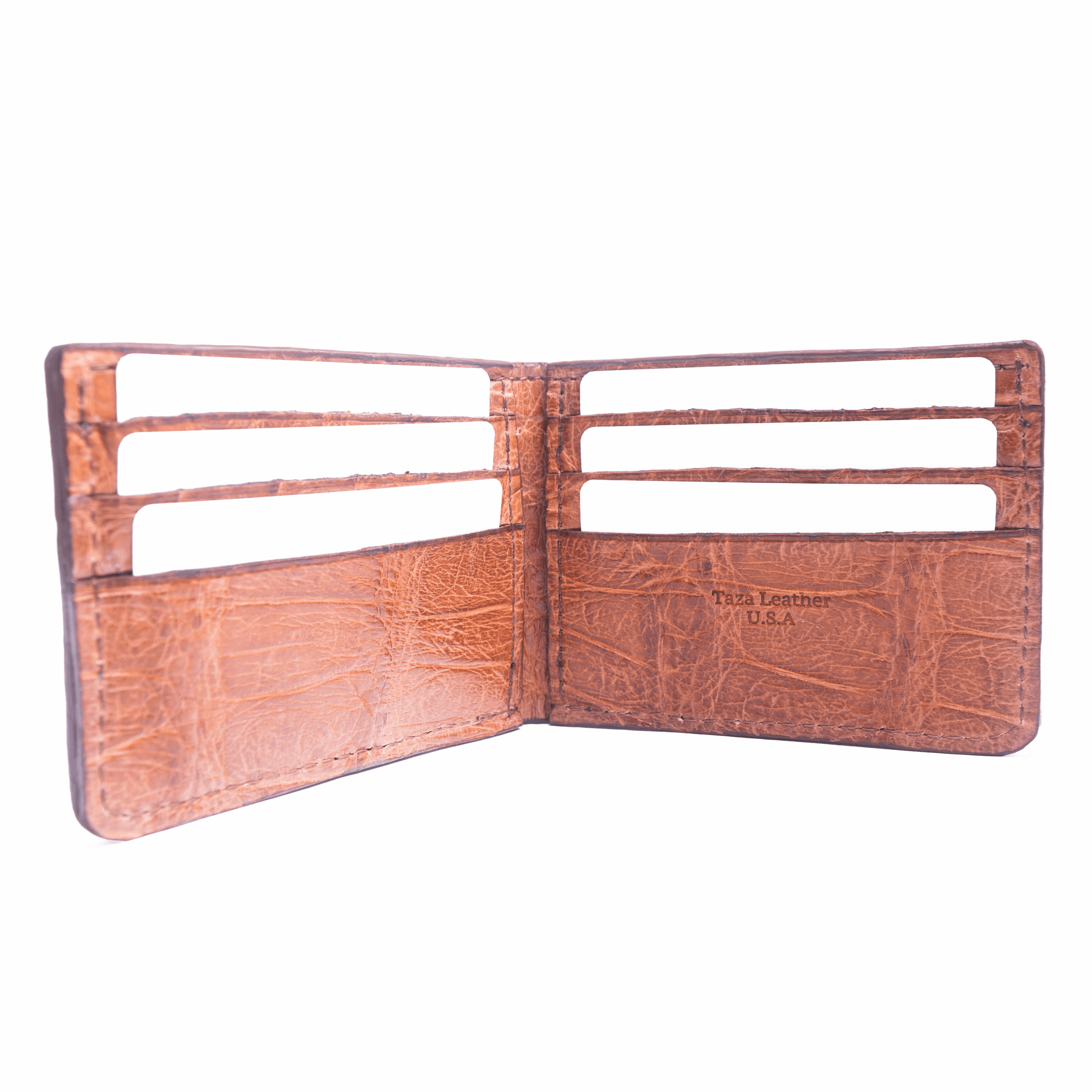 Orlando - Premium Cognac Alligator - Bifold Wallet - Image 4
