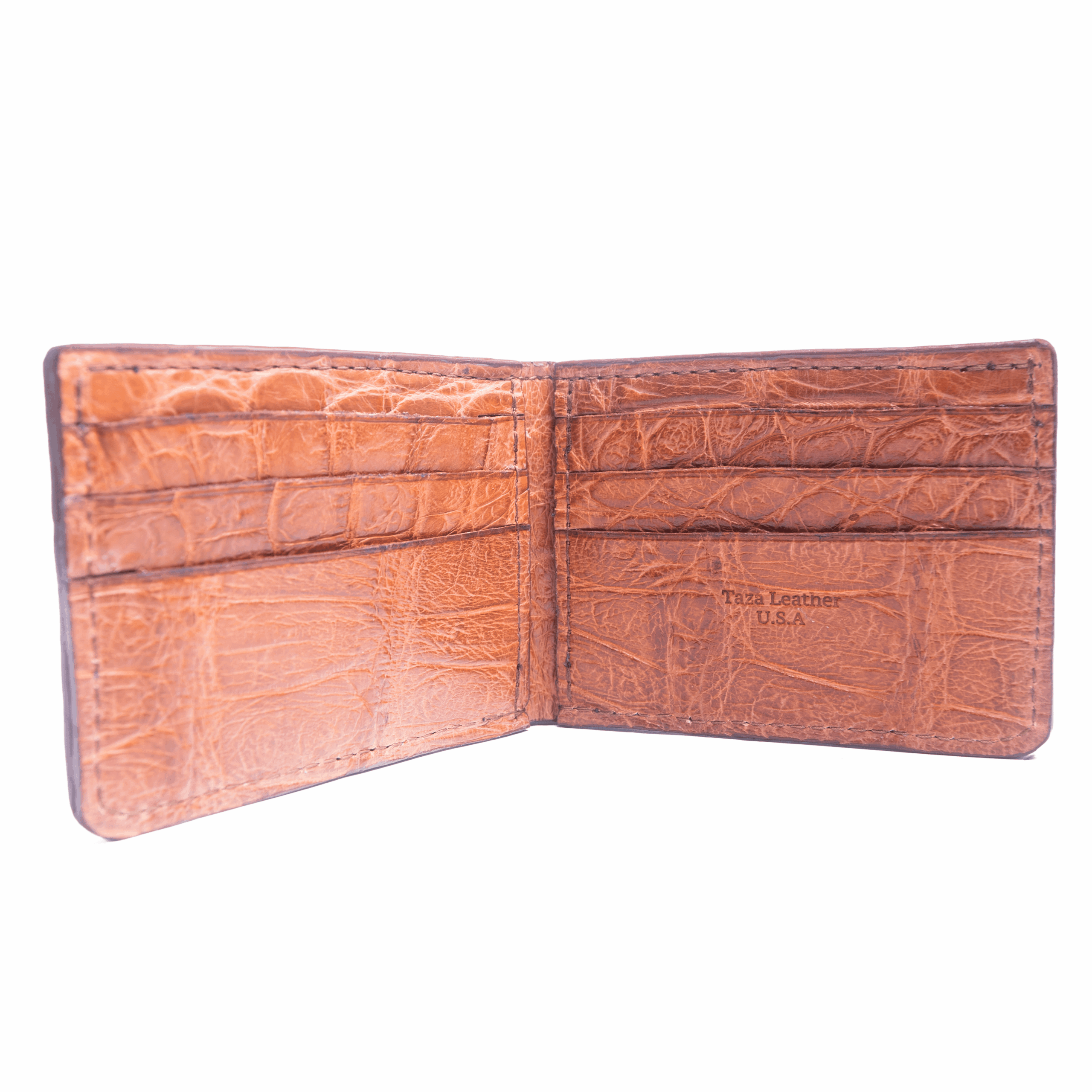 Orlando - Premium Cognac Alligator - Bifold Wallet - Image 3