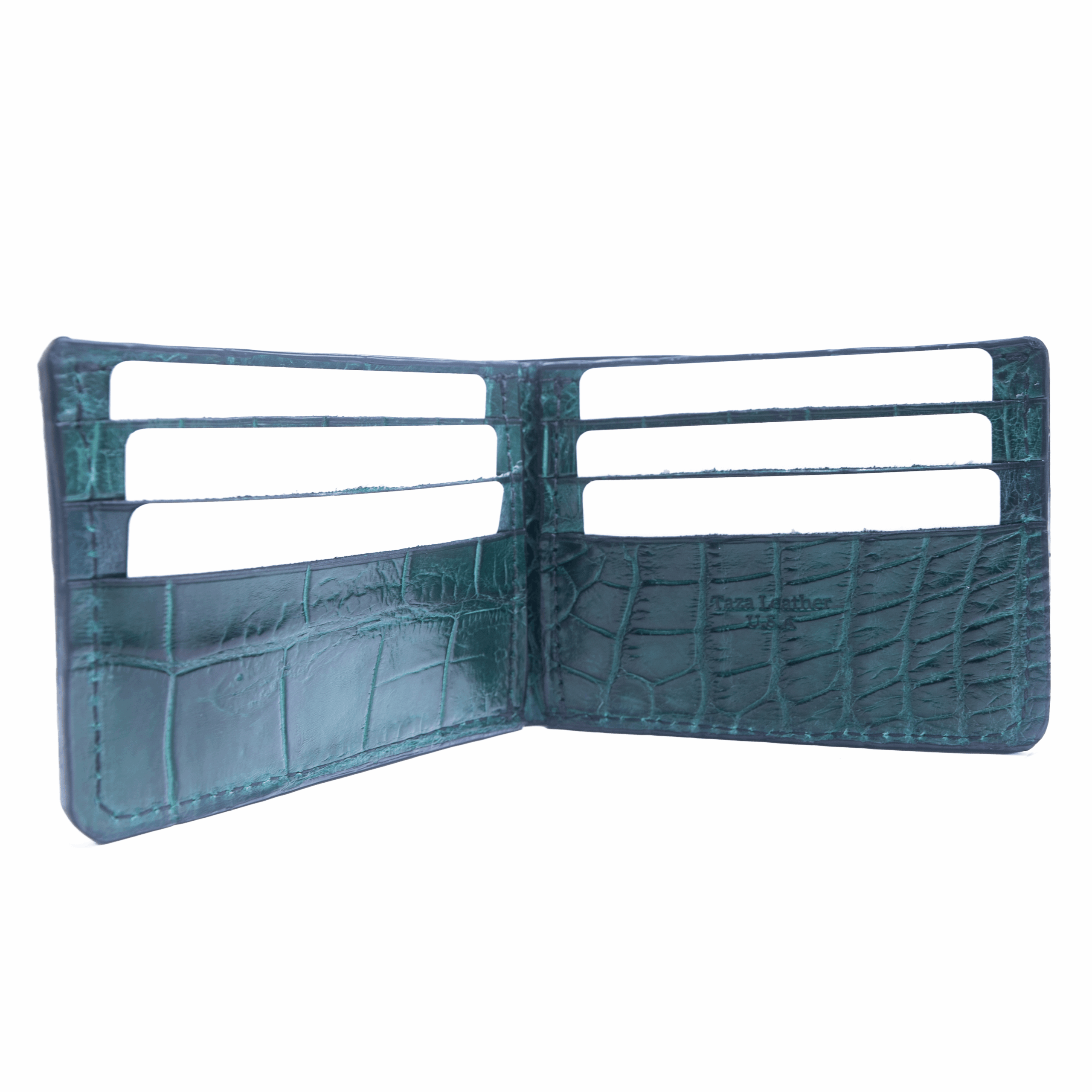 Orlando - Premium Forest Green Alligator - Bifold Wallet - Image 4