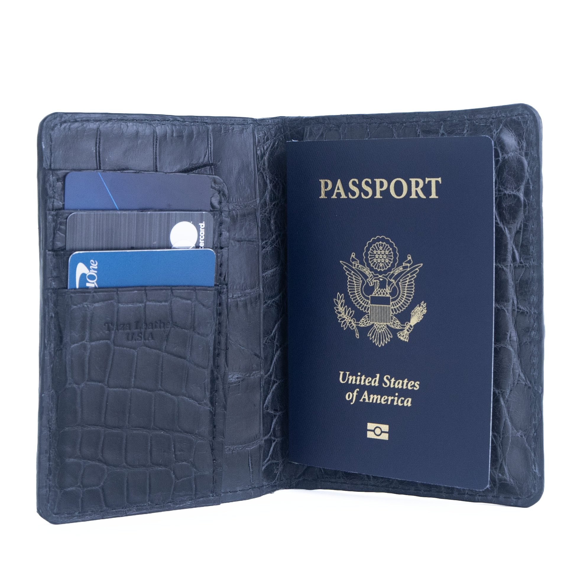 The Explorer - Premium Black Alligator - Passport Travel Wallet - Image 4