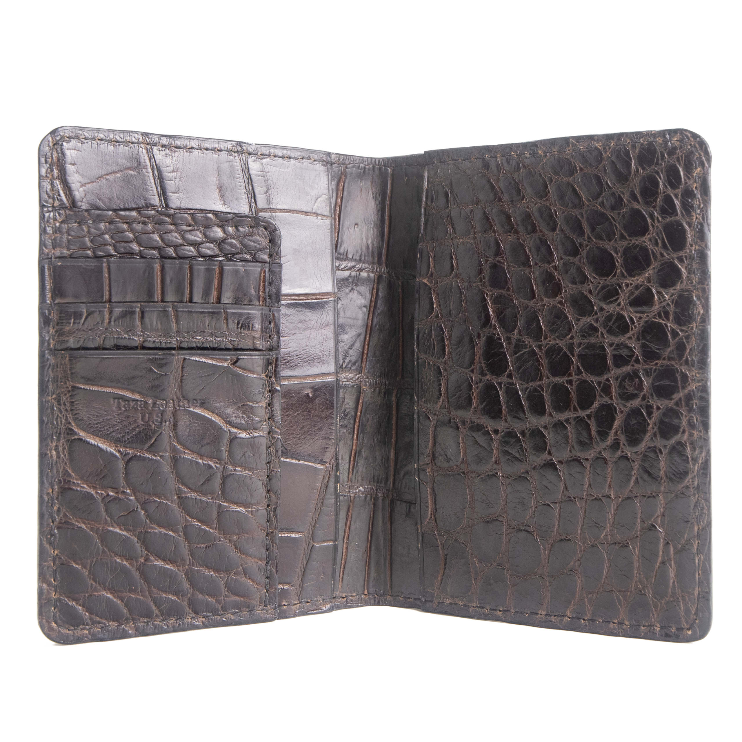 The Explorer - Premium Brown Alligator - Passport Travel Wallet - Image 3