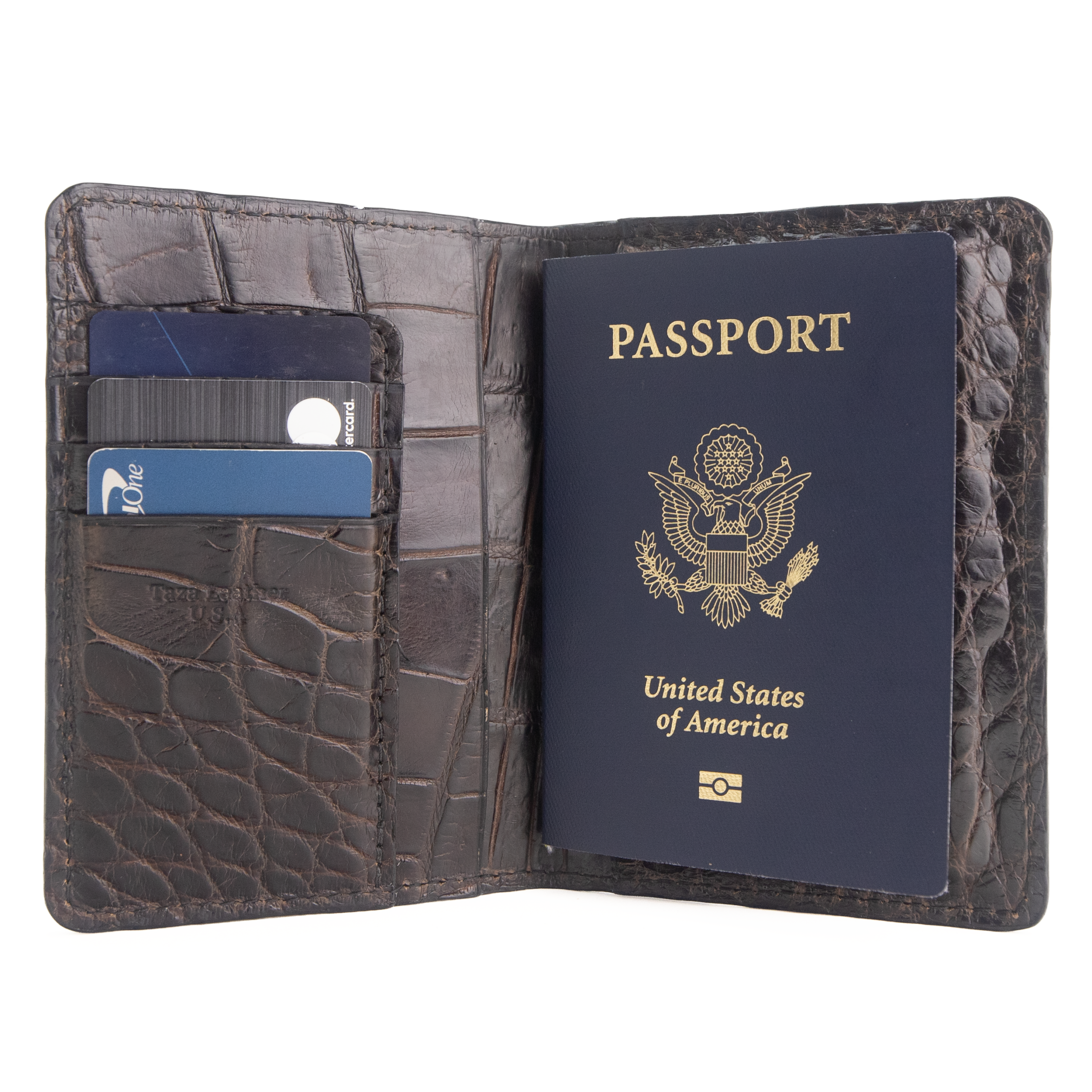 The Explorer - Premium Brown Alligator - Passport Travel Wallet - Image 4