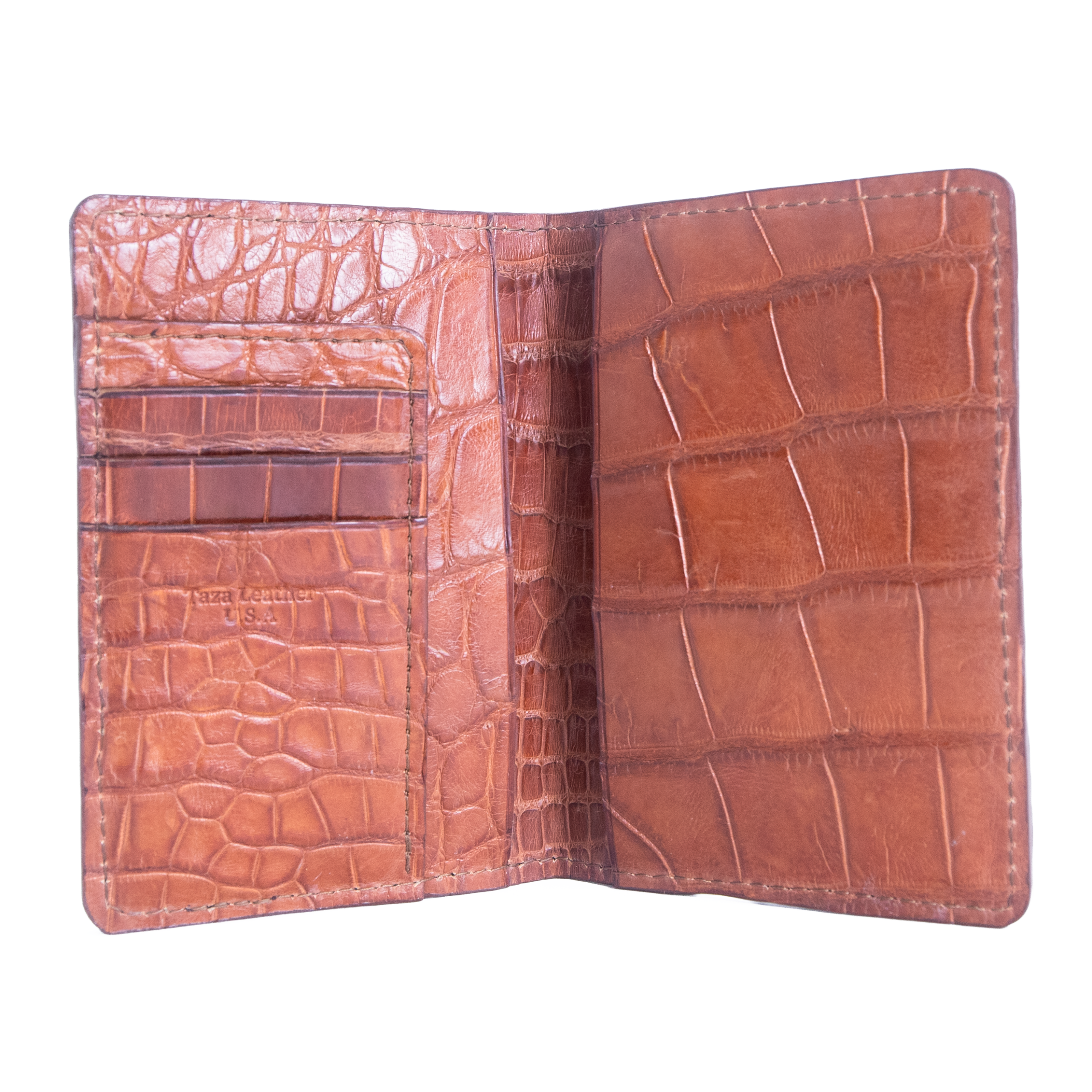 The Explorer - Premium Cognac Alligator - Passport Travel Wallet - Image 3