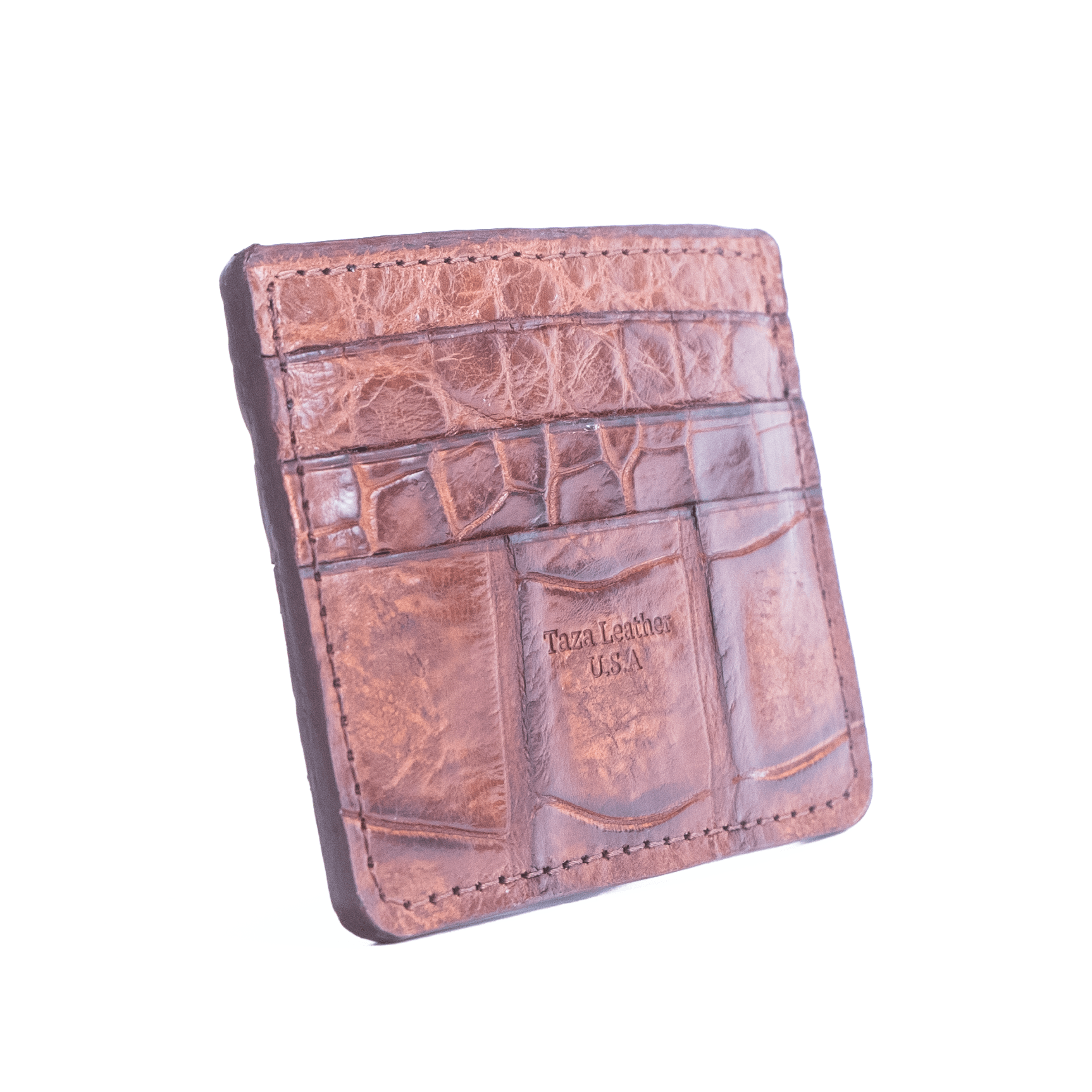 Large Winter Park - Premium Cognac Alligator - Card Holder Wallet - Image 3