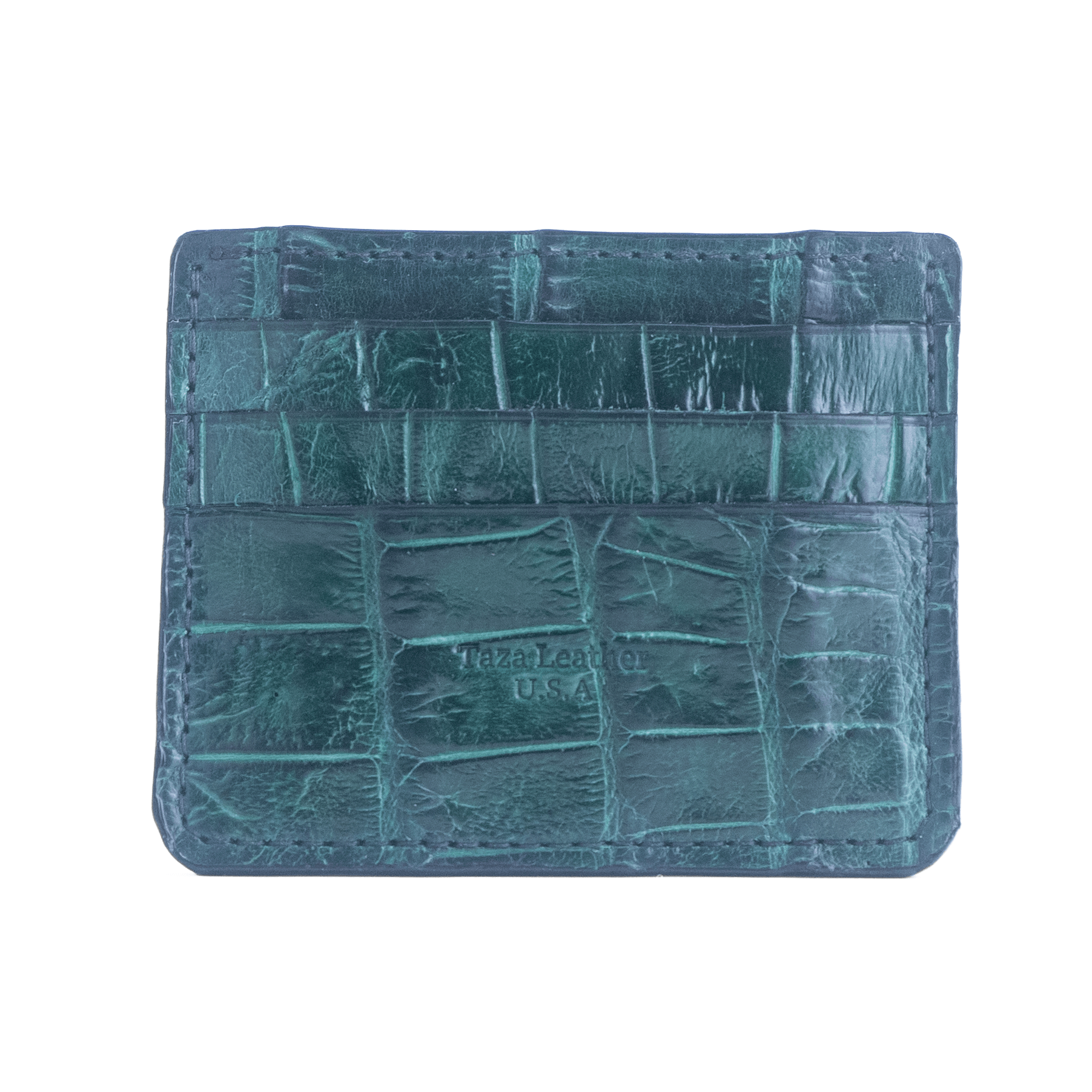 Large Winter Park - Premium Forest Green Alligator - Card Holder Wallet - Image 2