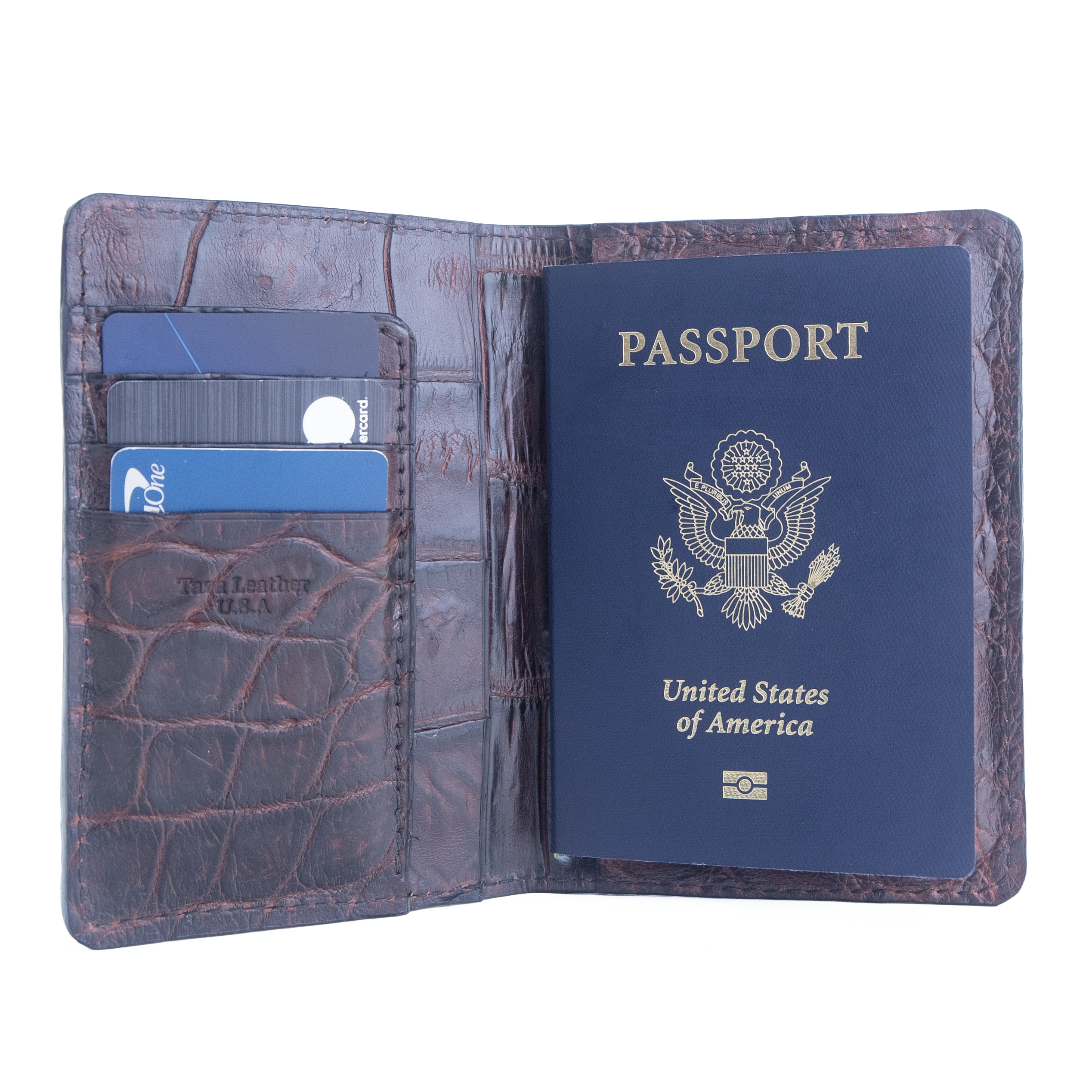 The Explorer - Premium Sport Rust Alligator - Passport Travel Wallet - Image 4