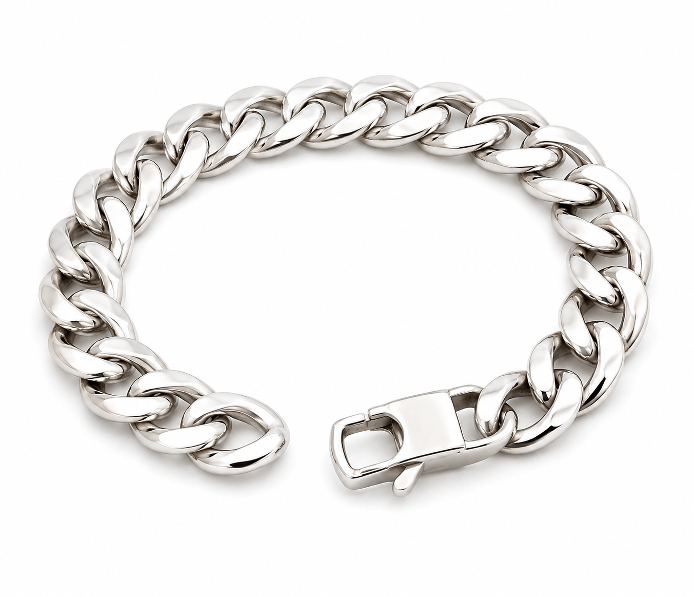 .999 Pure Silver Cuban Link Bracelet