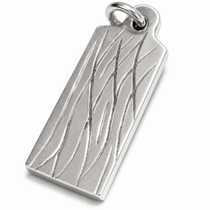 Sterling Silver Pendant with Carved Striations