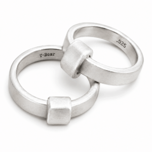Fine Silver Brushed Ring