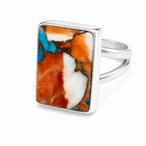 Oyster & Turquoise Sterling Silver Ring