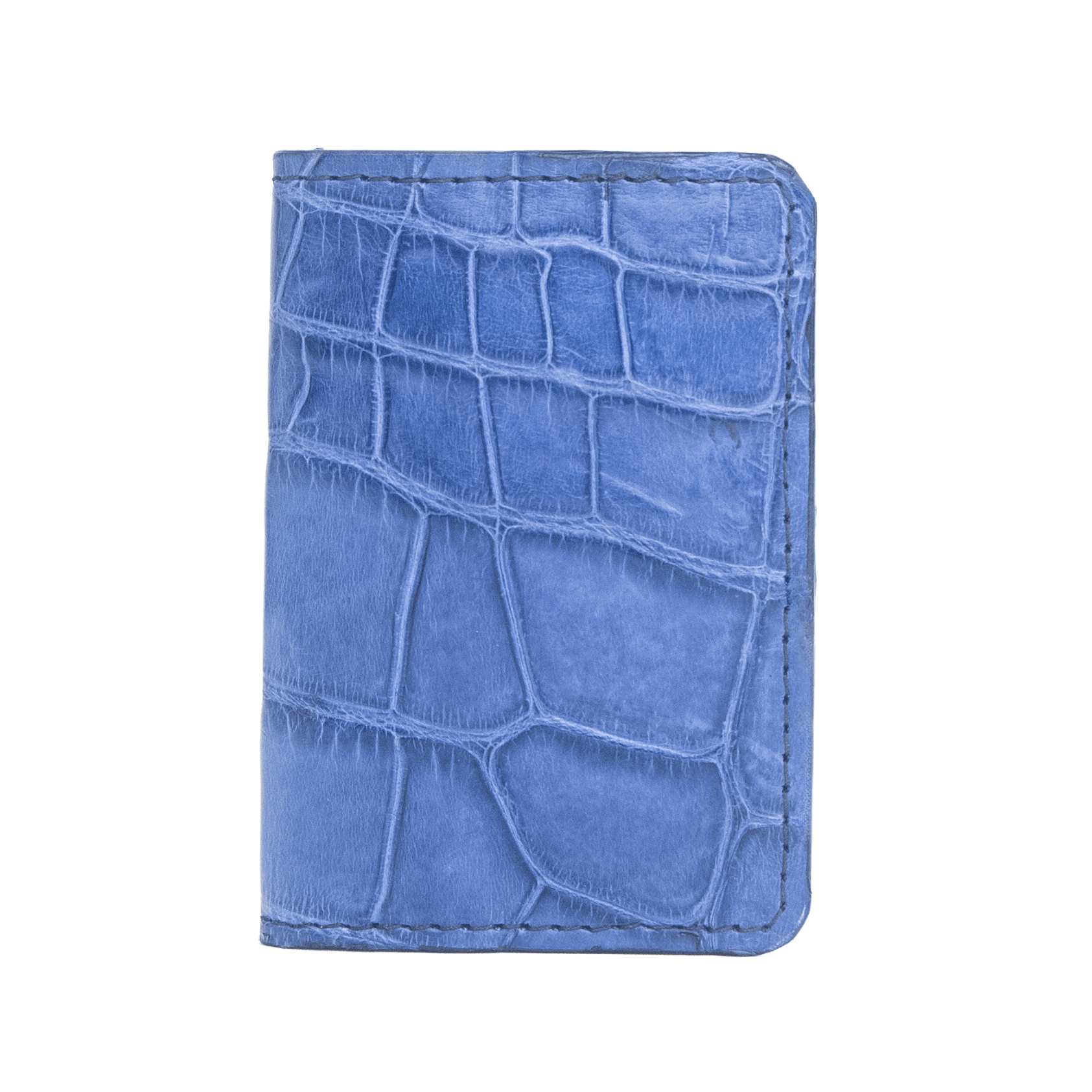 The Miami - Premium Deep Blue Alligator - Front Pocket Wallet