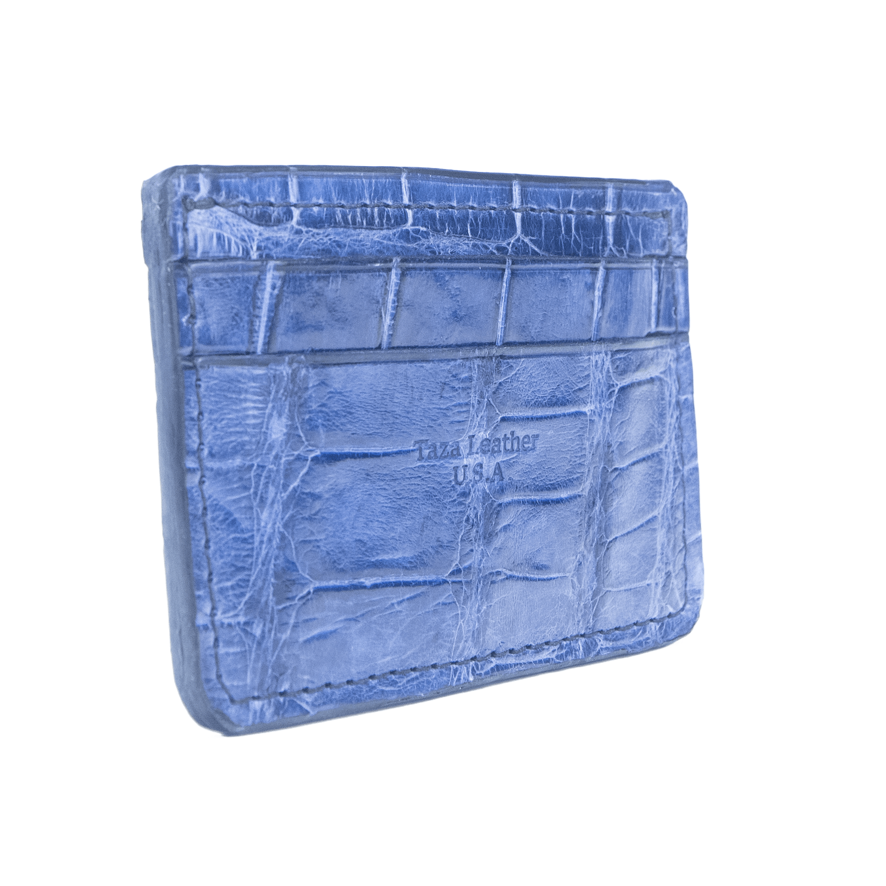 Winter Park - Premium Deep Blue Alligator - Card Holder Wallet - Image 3