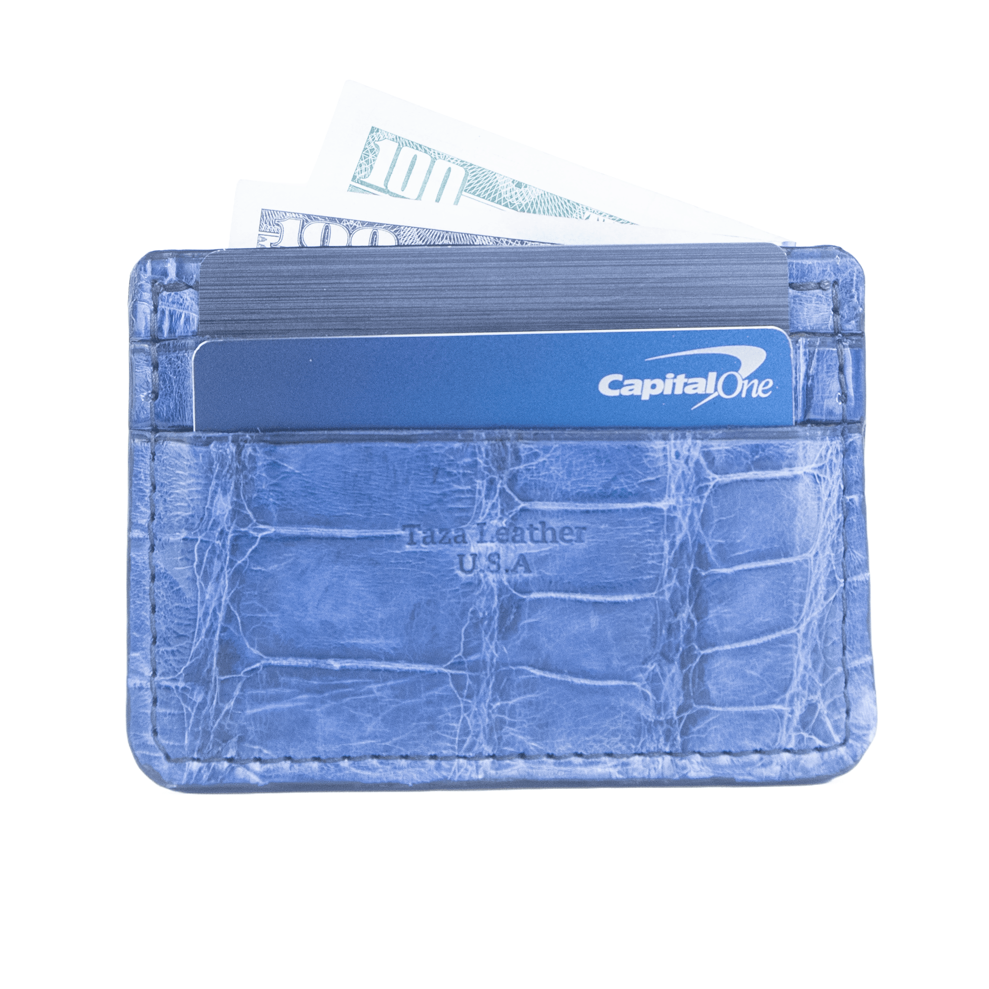 Winter Park - Premium Deep Blue Alligator - Card Holder Wallet - Image 2