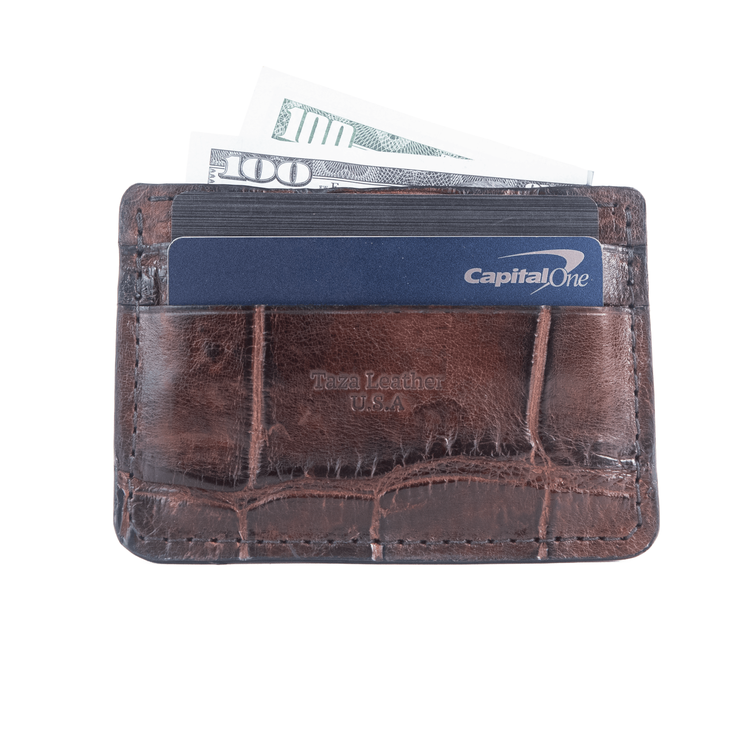 Winter Park - Premium Sport Rust Alligator - Card Holder Wallet - Image 2