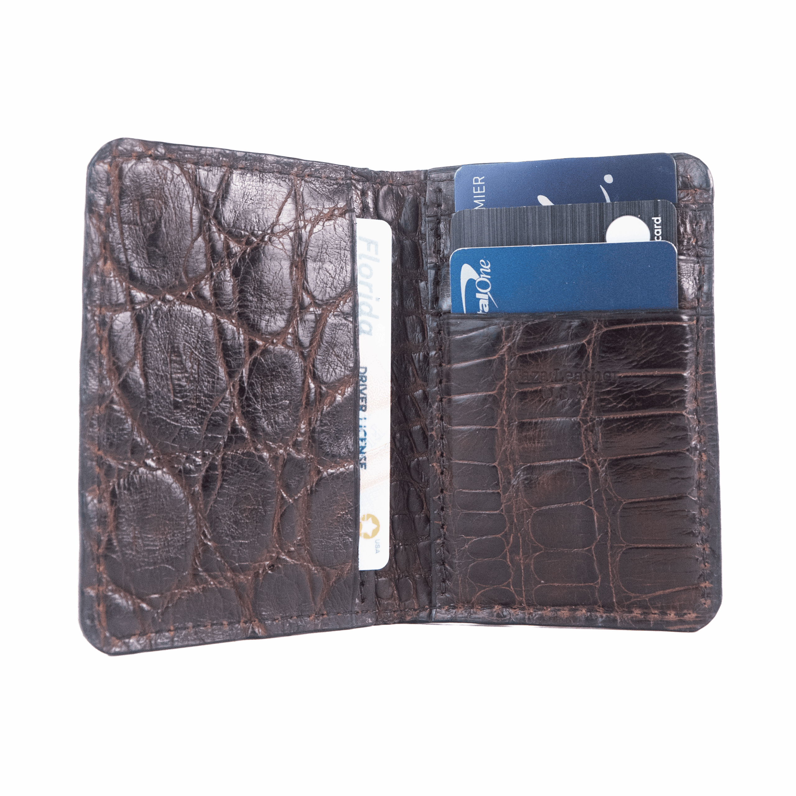 The Miami - Premium Sport Rust Alligator - Front Pocket Wallet - Image 3