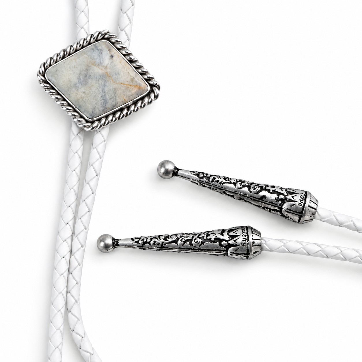 Creamy Jasper - Bolo Tie - Image 2